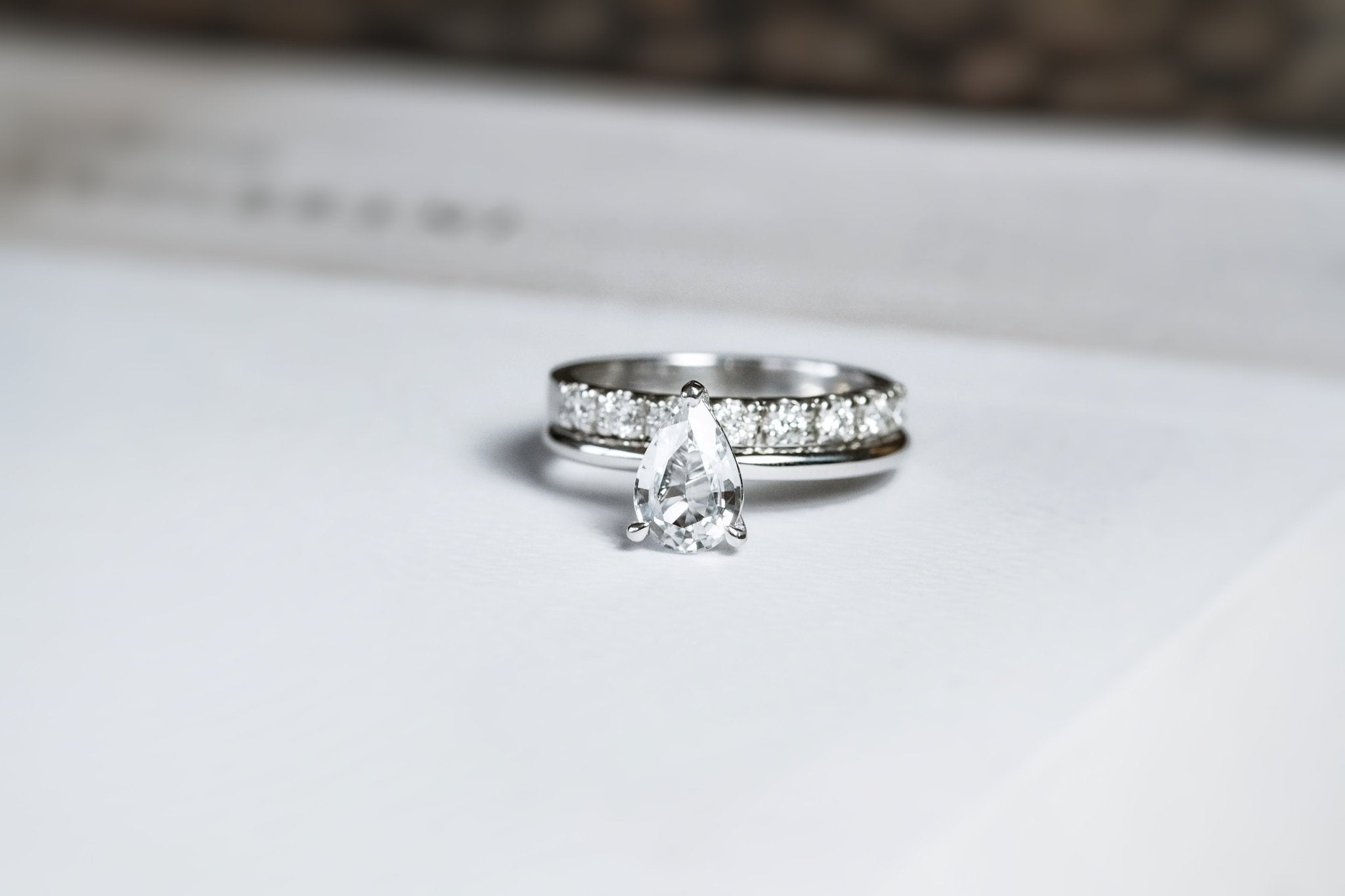 Rings-Feminine, nostalgic nod to the beauty, timelessness and grace of what it means to be woman. Made complete with the pink translucence of natural Morganite stone. Destined to be your forever obsession. An absolute treat for the minimalism lovers. Product Details - Featuring an 8x6mm pear-cut natural Australian sapphire- Ring is 1.80mm wide and 1.80mm thick-ELIISE MAAR JEWELLERY