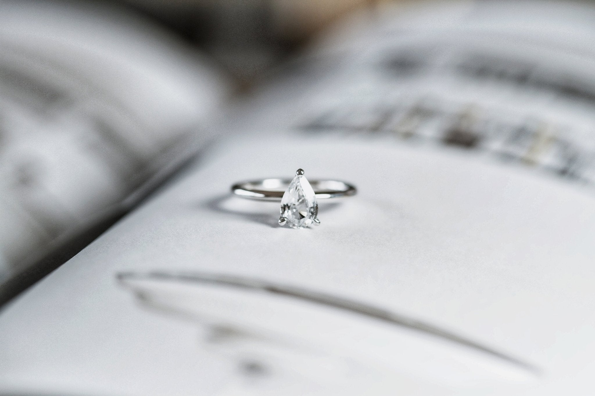 Rings-Feminine, nostalgic nod to the beauty, timelessness and grace of what it means to be woman. Made complete with the pink translucence of natural Morganite stone. Destined to be your forever obsession. An absolute treat for the minimalism lovers. Product Details - Featuring an 8x6mm pear-cut natural Australian sapphire- Ring is 1.80mm wide and 1.80mm thick-ELIISE MAAR JEWELLERY