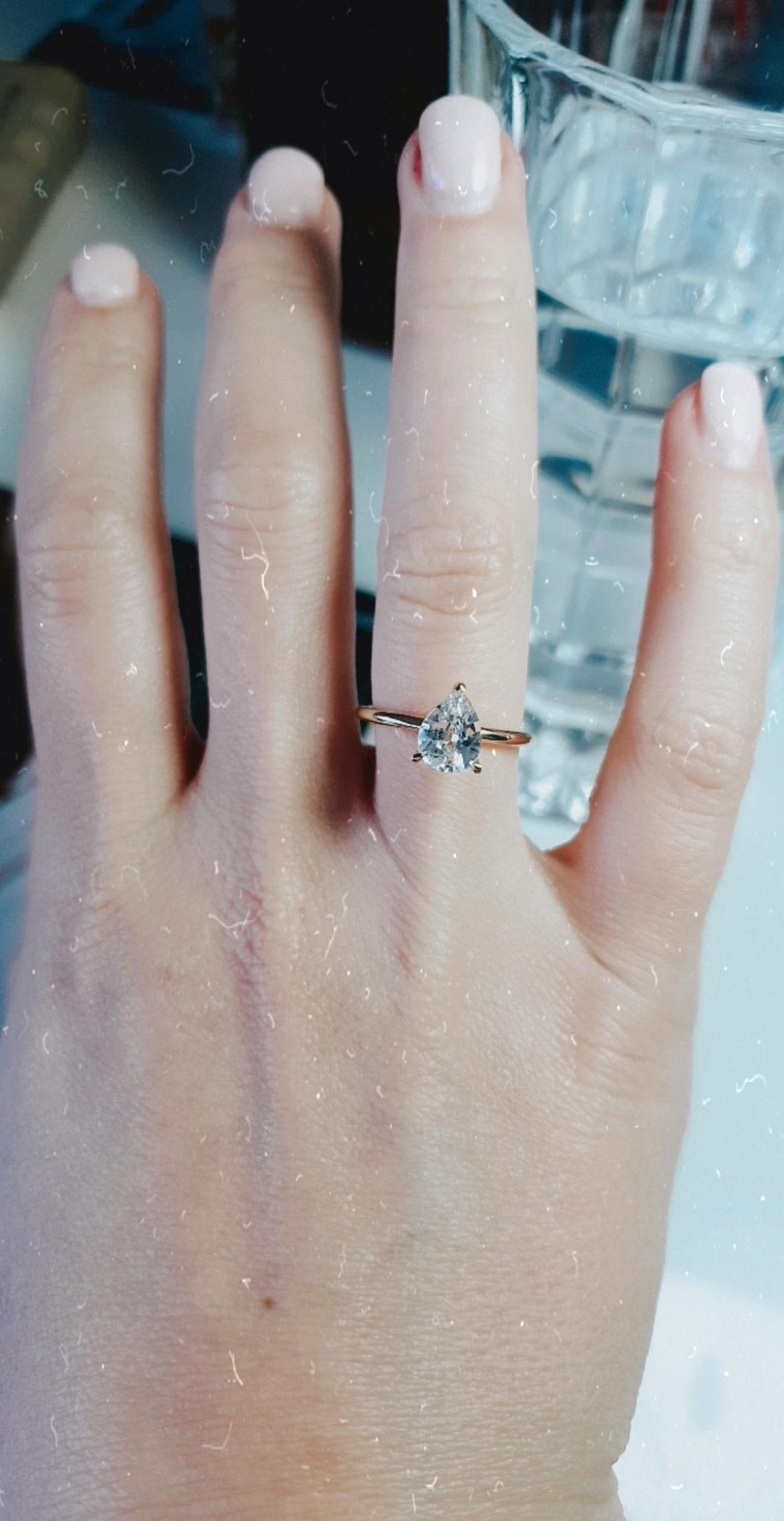 Rings-Feminine, nostalgic nod to the beauty, timelessness and grace of what it means to be woman. Made complete with the pink translucence of natural Morganite stone. Destined to be your forever obsession. An absolute treat for the minimalism lovers. Product Details - Featuring an 8x6mm pear-cut natural Australian sapphire- Ring is 1.80mm wide and 1.80mm thick-ELIISE MAAR JEWELLERY