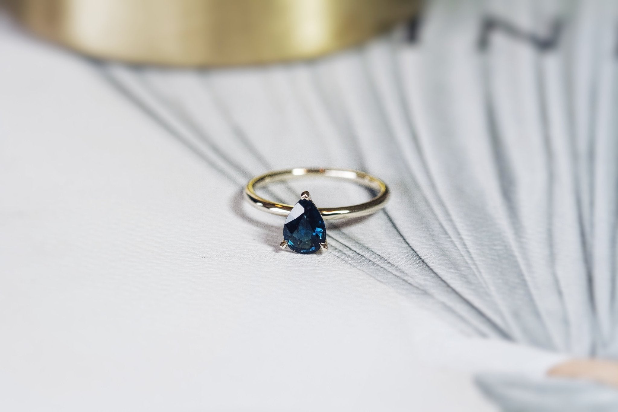 Rings-Feminine, nostalgic nod to the beauty, timelessness and grace of what it means to be woman. Made complete with the pink translucence of natural Morganite stone. Destined to be your forever obsession. An absolute treat for the minimalism lovers. Product Details - Featuring an 8x6mm pear-cut natural Australian sapphire- Ring is 1.80mm wide and 1.80mm thick-ELIISE MAAR JEWELLERY