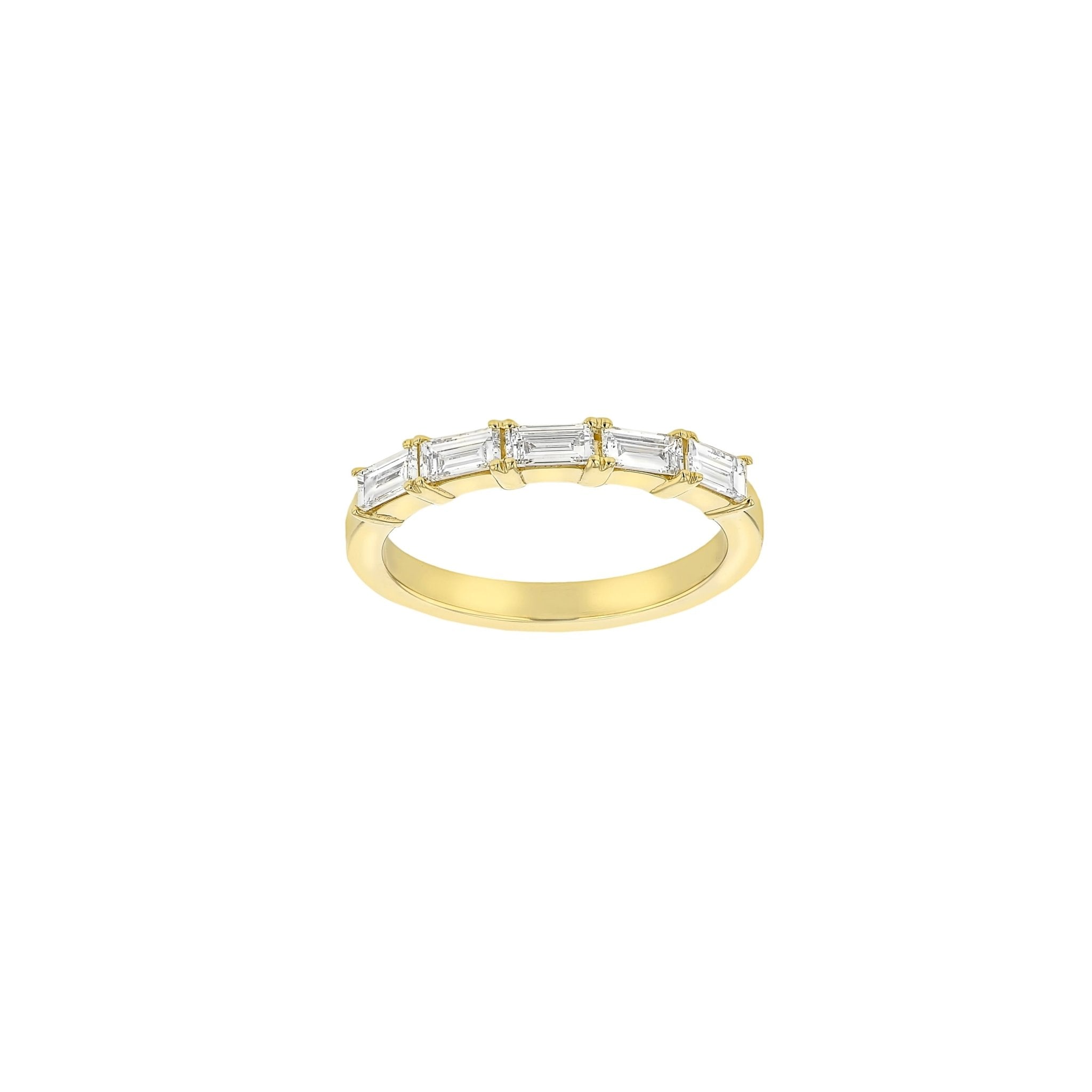 Bamboo Diamond Band-Diamond Band-Eliise Maar Fine Jewellery Australia-14K Yellow Gold-Natural Diamonds-Eliise Maar Jewellery