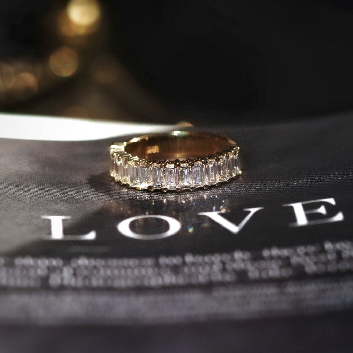 Bamboo Luxe Baguette Diamond Band-Diamond Band-Eliise Maar Fine Jewellery Australia-Eliise Maar Jewellery