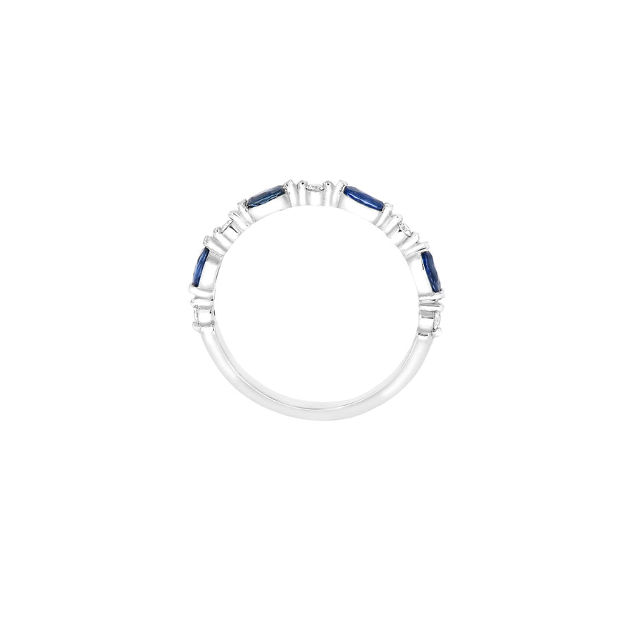 Eleni Sapphire Diamond Band White - Eliise Maar Jewellery