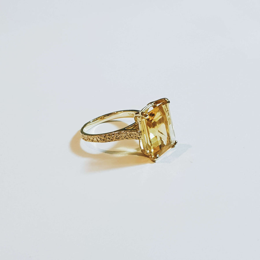 Frost Cocktail Ring Citrine-Eliise Maar Jewellery-Handcrafted Jewellery in Melbourne
