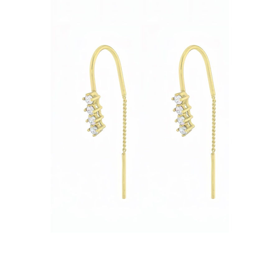 Ella Chain Diamond Earrings - Eliise Maar Jewellery