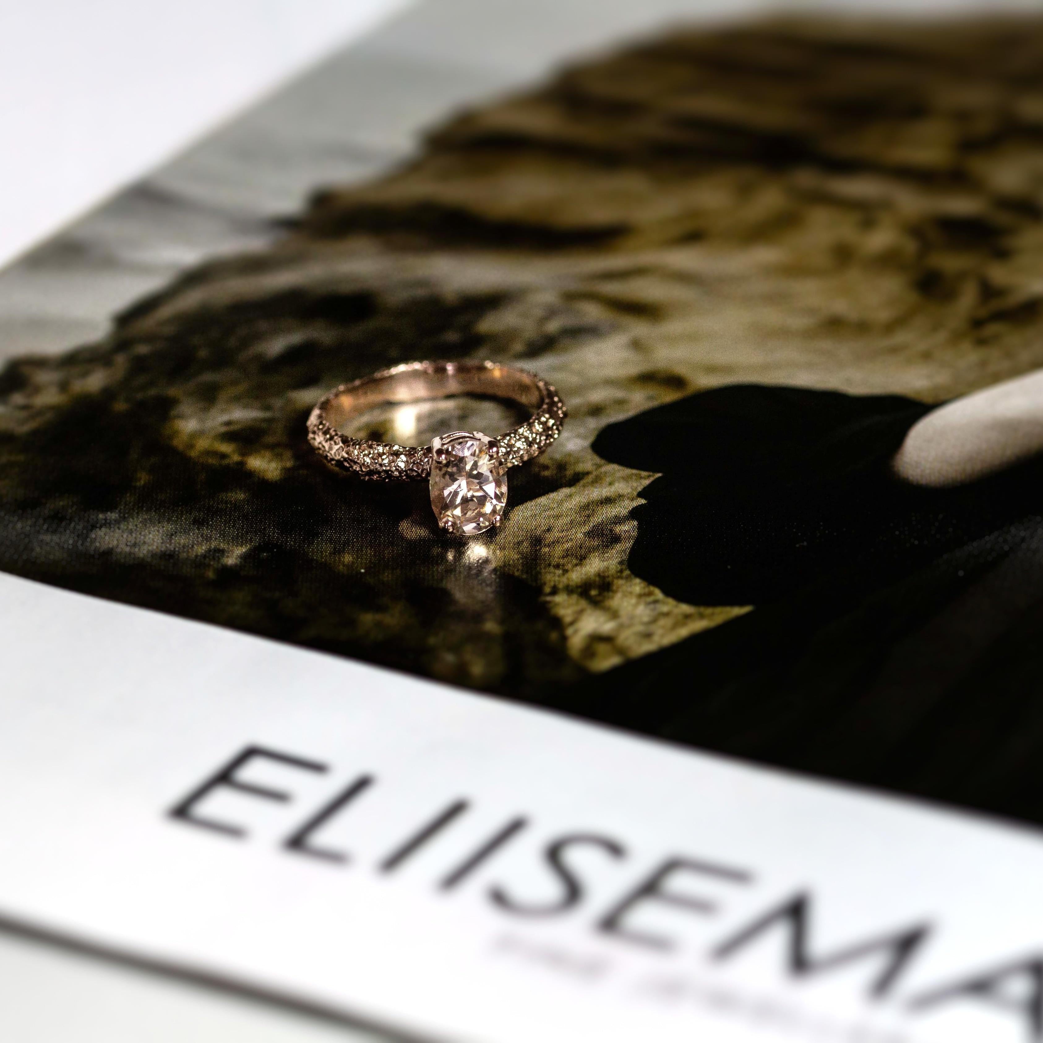 Fine Frost Morganite Rose Gold-Engagement Rings-Eliise Maar Fine Jewellery Australia-Eliise Maar Jewellery