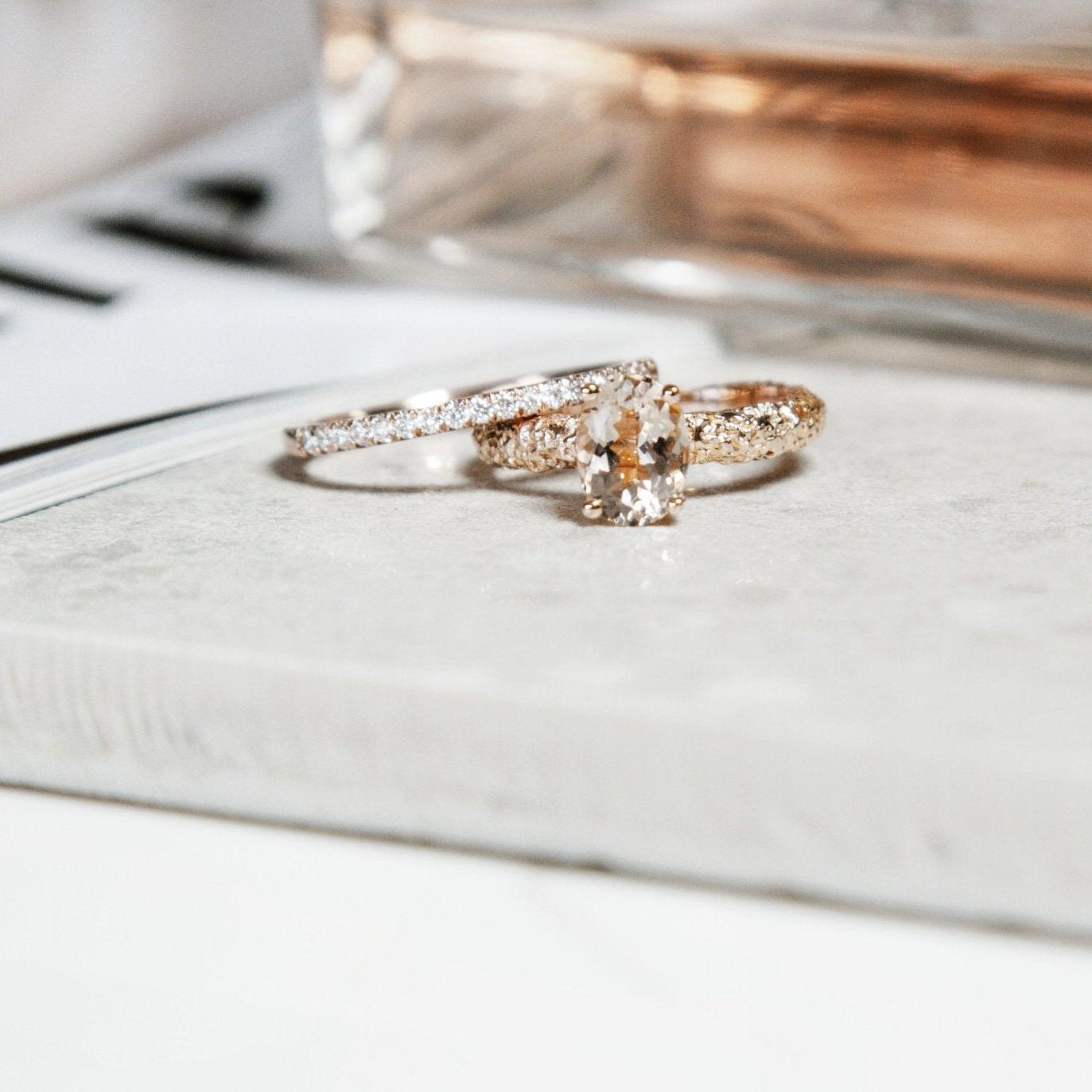 Fine Frost Morganite Rose Gold-Engagement Rings-Eliise Maar Fine Jewellery Australia-Eliise Maar Jewellery