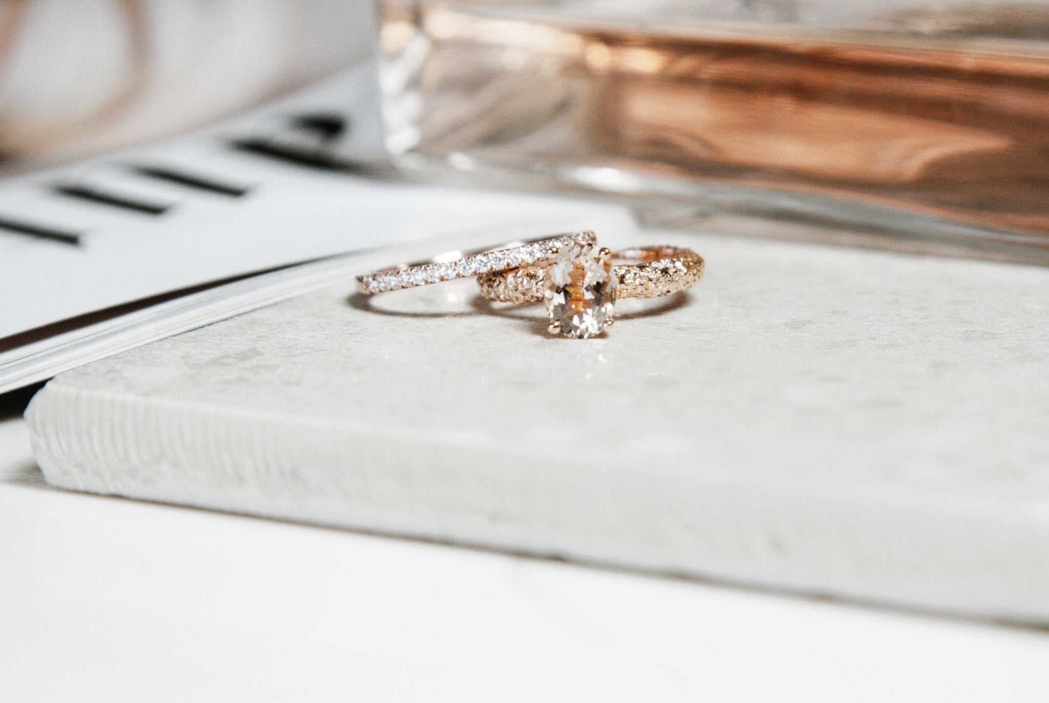 Fine Frost Morganite Rose Gold-Engagement Rings-Eliise Maar Fine Jewellery Australia-Eliise Maar Jewellery
