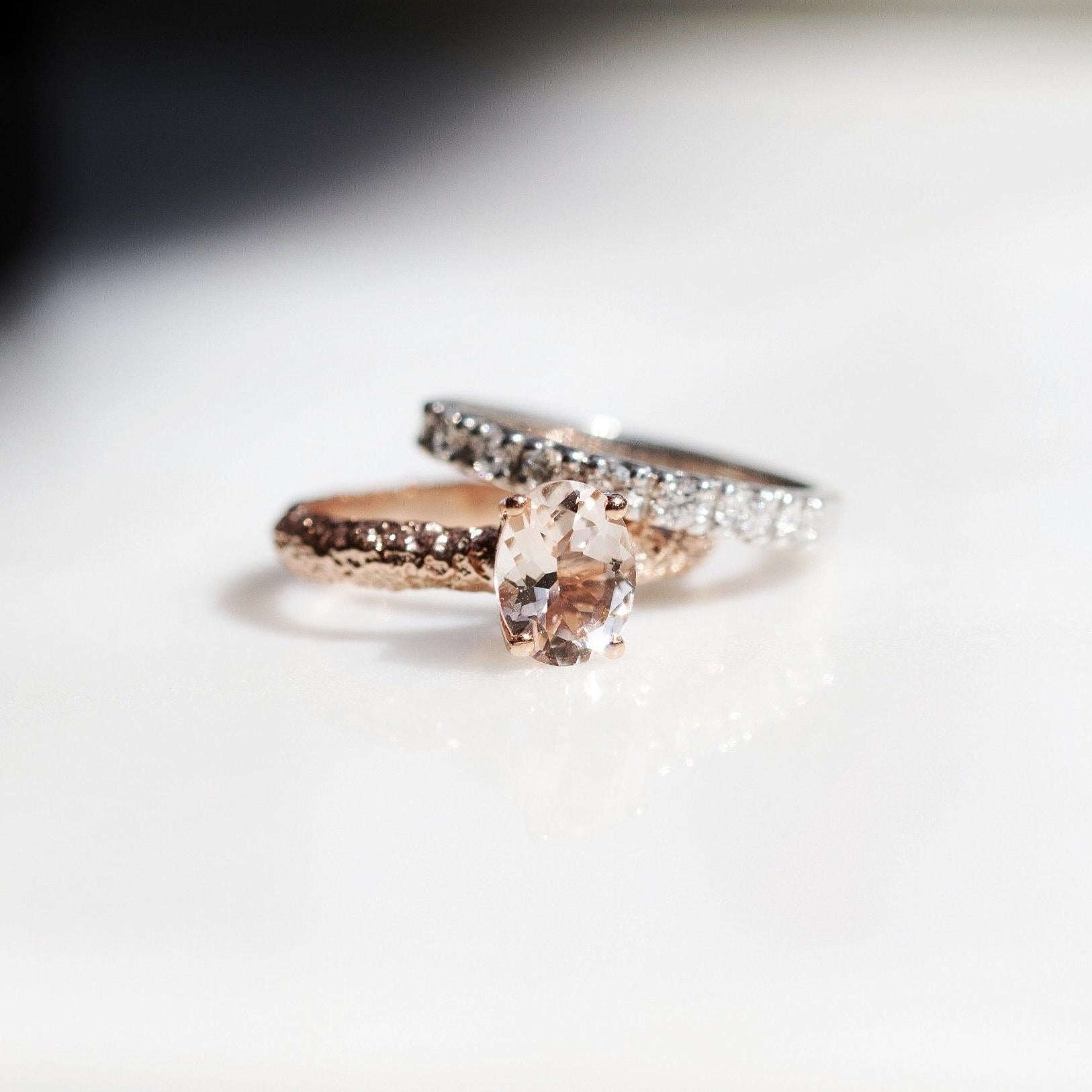 Fine Frost Morganite Rose Gold-Engagement Rings-Eliise Maar Fine Jewellery Australia-Eliise Maar Jewellery