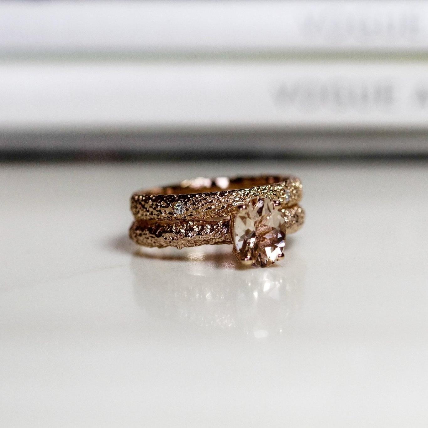 Fine Frost Morganite Rose Gold-Engagement Rings-Eliise Maar Fine Jewellery Australia-Eliise Maar Jewellery