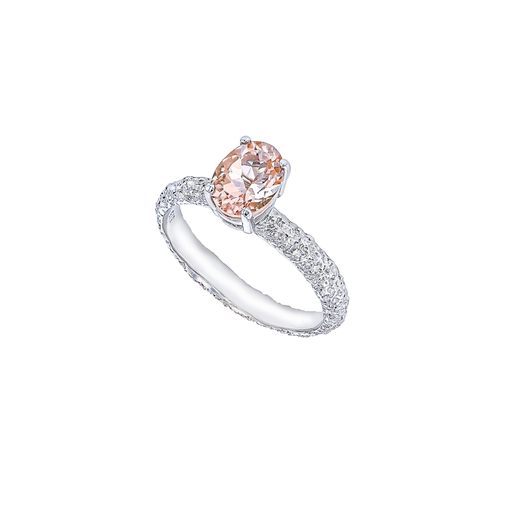 Fine Frost Morganite White Gold-Engagement Rings-Eliise Maar Fine Jewellery Australia-Eliise Maar Jewellery