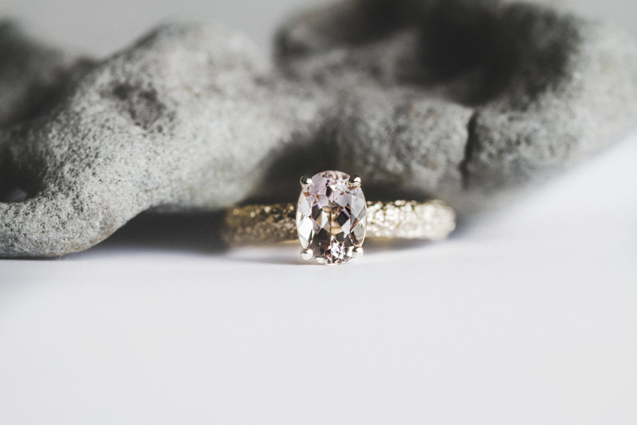 Fine Frost Morganite Yellow Gold - Eliise Maar Jewellery