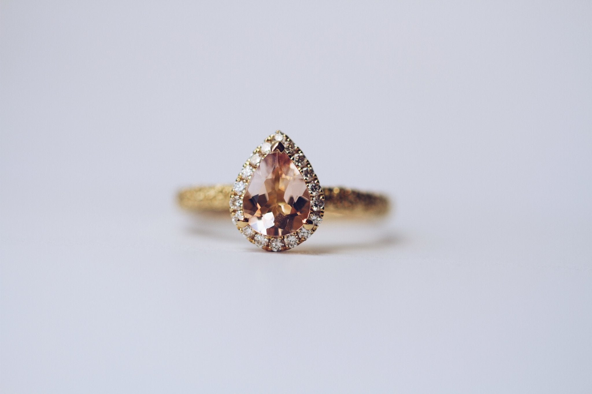 Frost Lily Ring Morganite-Engagement Rings-Eliise Maar Fine Jewellery Australia-Eliise Maar Jewellery