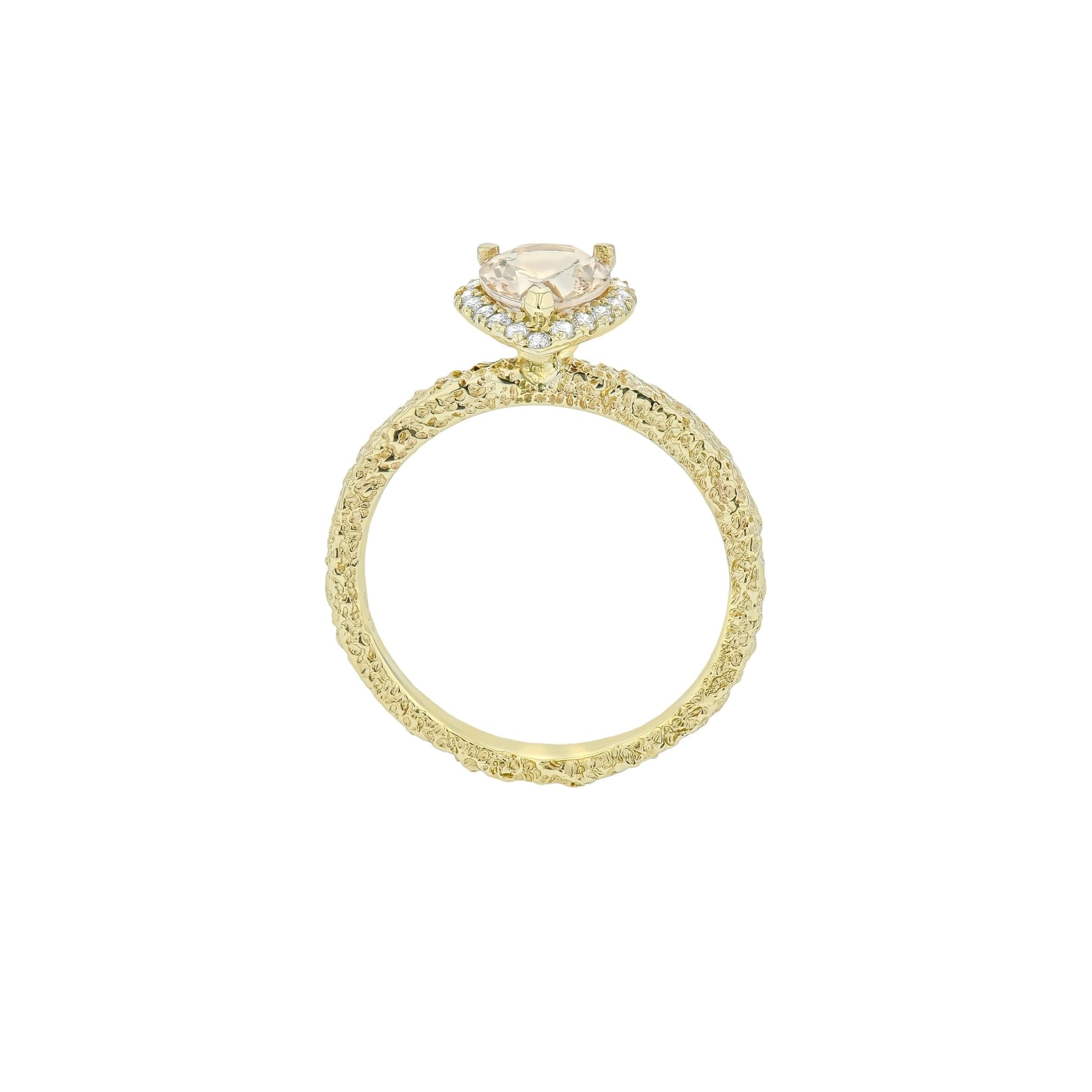 Frost Lily Ring Morganite-Engagement Rings-Eliise Maar Fine Jewellery Australia-Eliise Maar Jewellery