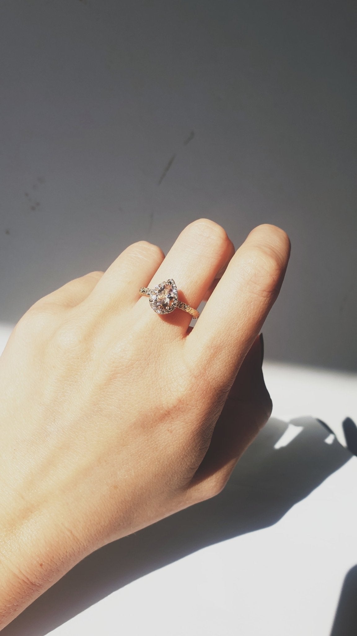 Frost Lily Ring Morganite-Engagement Rings-Eliise Maar Fine Jewellery Australia-Eliise Maar Jewellery