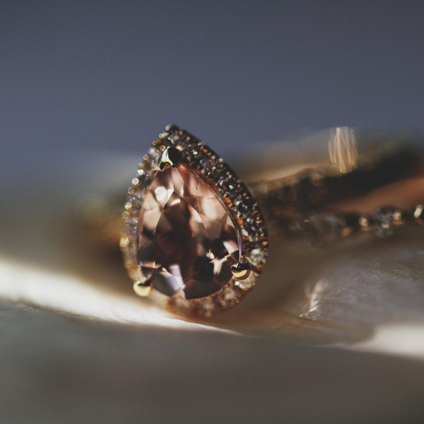 Frost Lily Ring Morganite-Engagement Rings-Eliise Maar Fine Jewellery Australia-Eliise Maar Jewellery