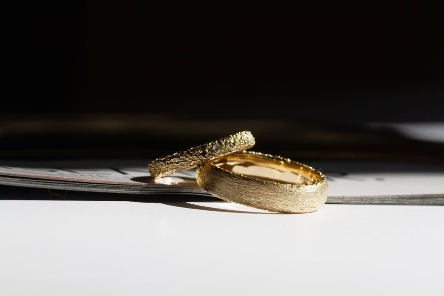 Frost Wedding Ring Yellow Gold - Eliise Maar Jewellery