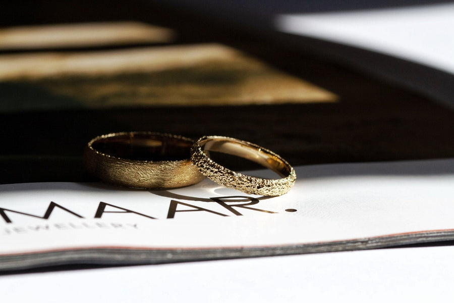 Frost Wedding Ring Yellow Gold - Eliise Maar Jewellery