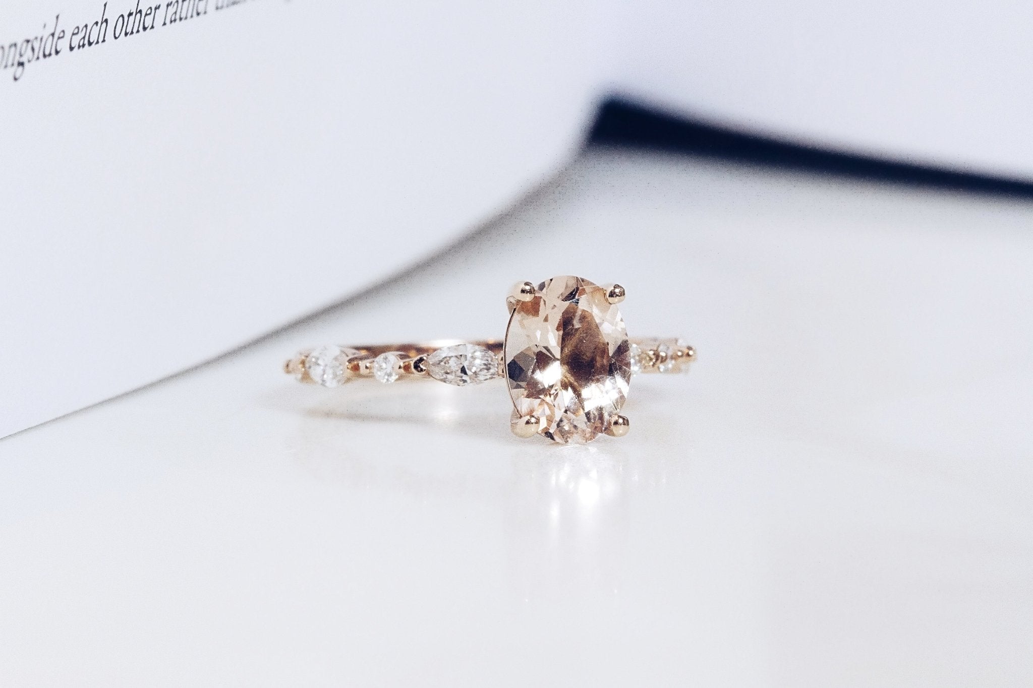 Kelly Ring Morganite-Rings-Eliise Maar Fine Jewellery Australia-Eliise Maar Jewellery