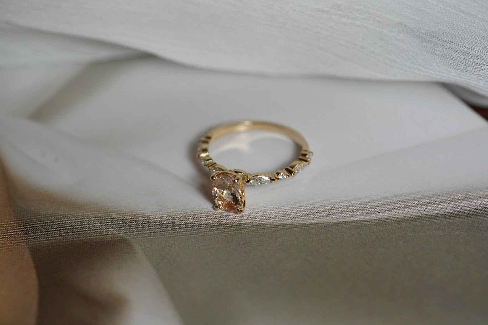 Kelly Ring Morganite-Rings-Eliise Maar Fine Jewellery Australia-Eliise Maar Jewellery