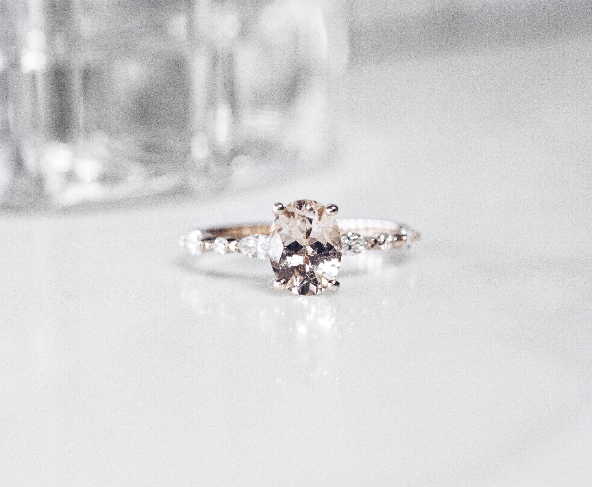 Kelly Ring Morganite-Rings-Eliise Maar Fine Jewellery Australia-Eliise Maar Jewellery