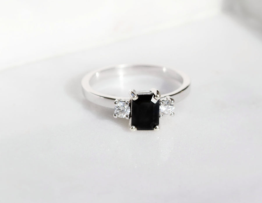 Lara Black Sapphire Ring - Eliise Maar Jewellery