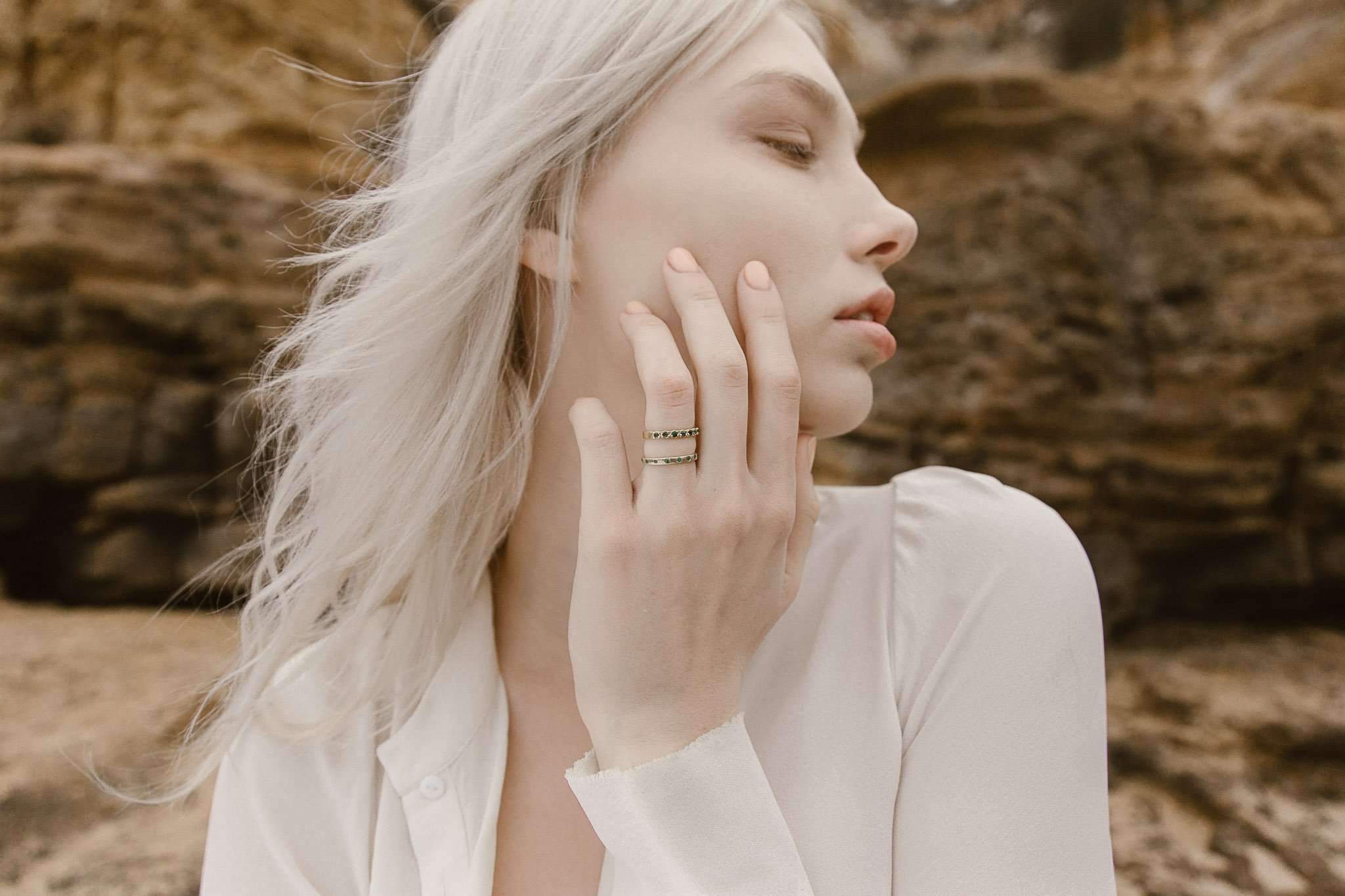 Lavish Gold Emerald Band-Rings-Eliise Maar Fine Jewellery Australia-Eliise Maar Jewellery