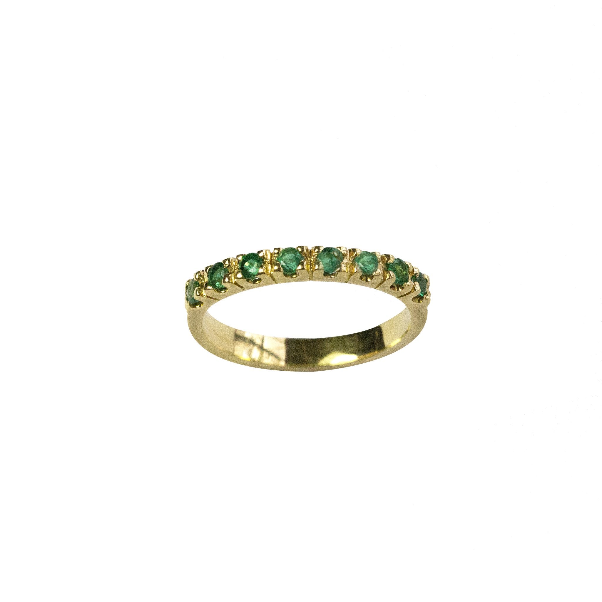 Lavish Gold Emerald Band-Rings-Eliise Maar Fine Jewellery Australia-Eliise Maar Jewellery