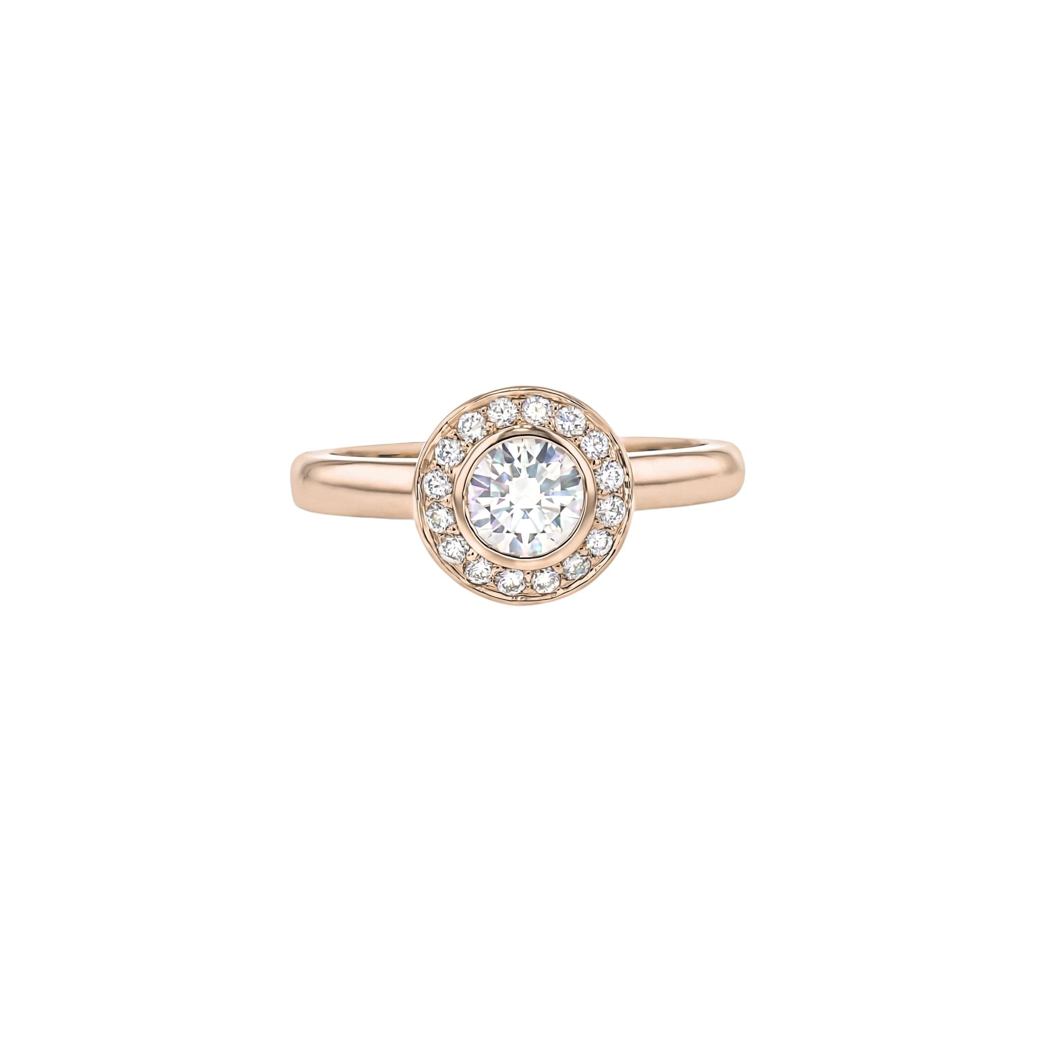 Lucy Diamond Ring-Rings-Eliise Maar Fine Jewellery Australia-AU: H ½ | Inside diameter: 15mm-18K Rose Gold-Eliise Maar Jewellery