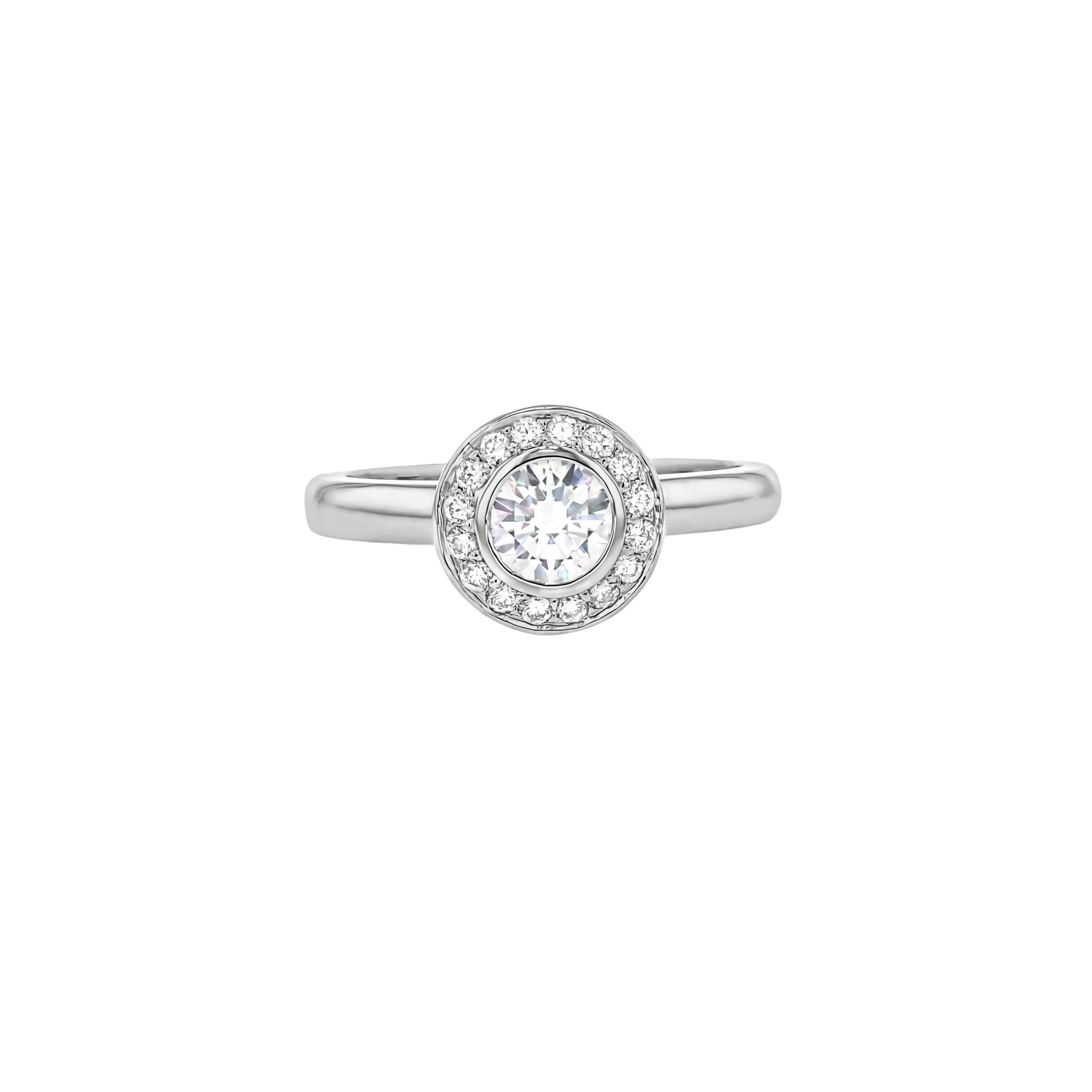 Lucy Diamond Ring-Rings-Eliise Maar Fine Jewellery Australia-AU: H ½ | Inside diameter: 15mm-18K White Gold-Eliise Maar Jewellery