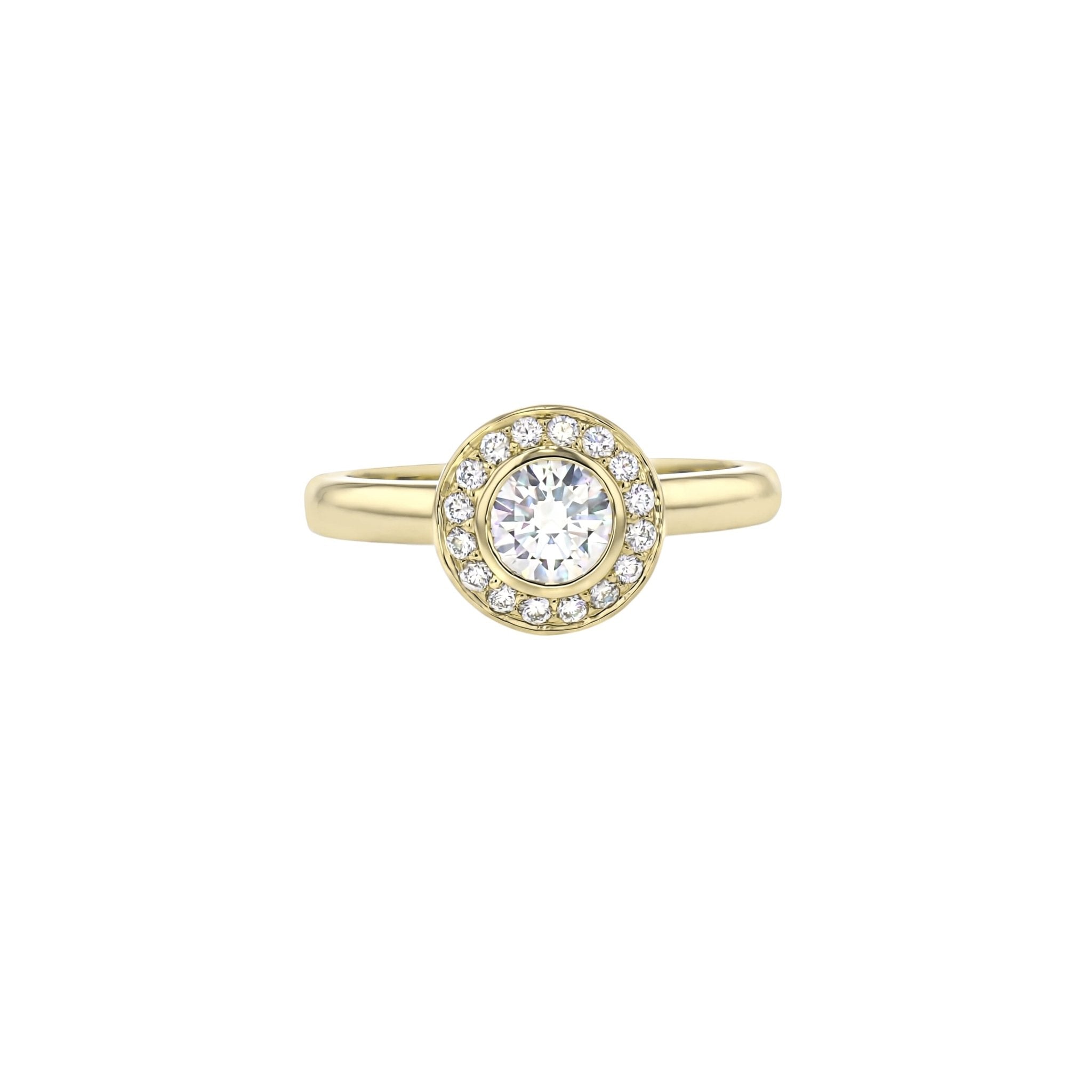 Lucy Diamond Ring-Rings-Eliise Maar Fine Jewellery Australia-AU: H ½ | Inside diameter: 15mm-18K Yellow Gold-Eliise Maar Jewellery