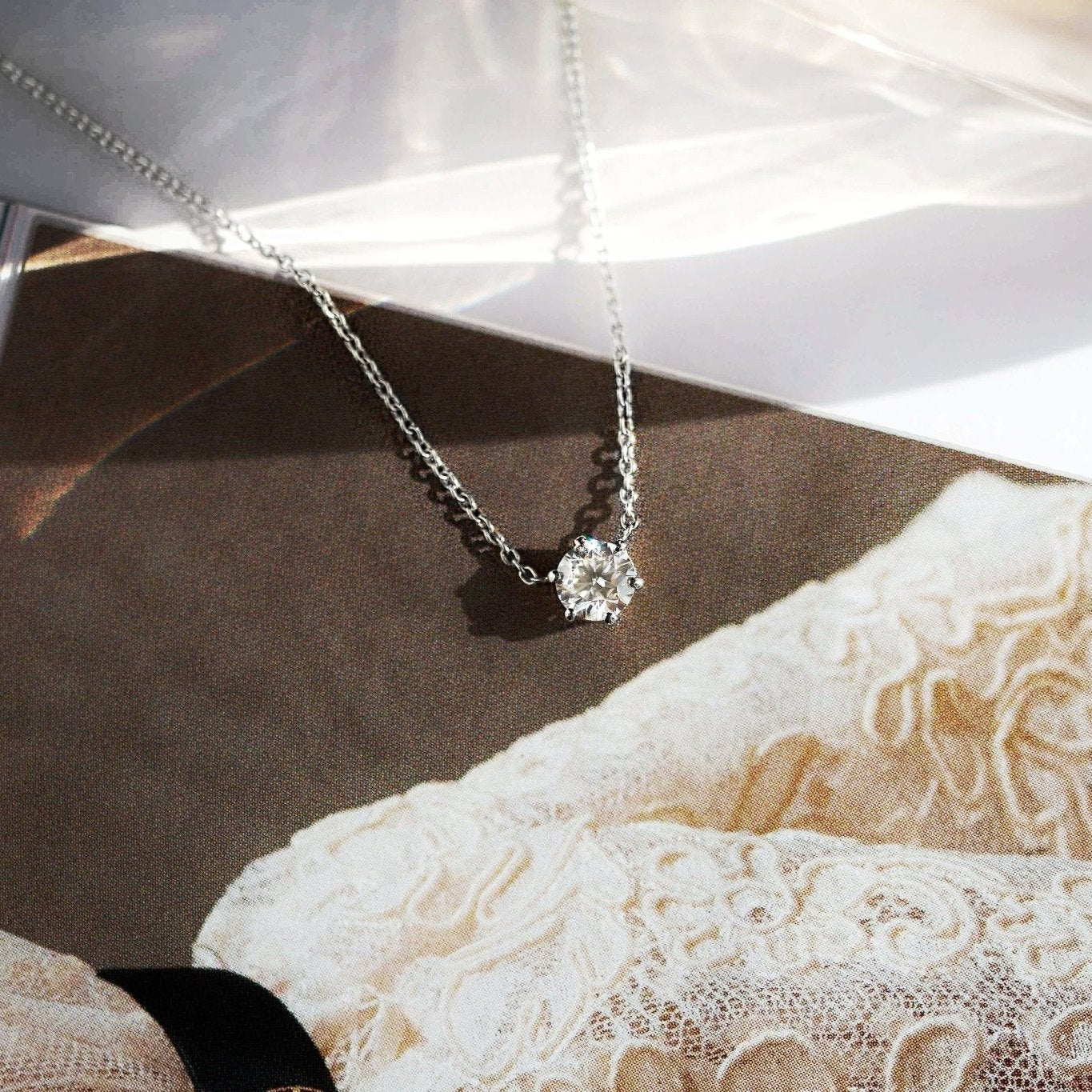 Luxe Solitaire Necklace 0.50ct-Necklaces-Eliise Maar Fine Jewellery Australia-Eliise Maar Jewellery