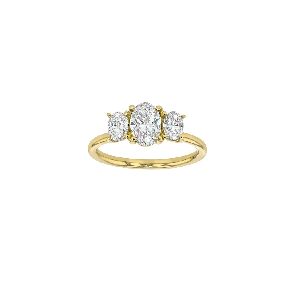 Mary-Anne Diamond Trilogy Ring - 18K Yellow Gold - Natural Diamonds - Eliise Maar Jewellery