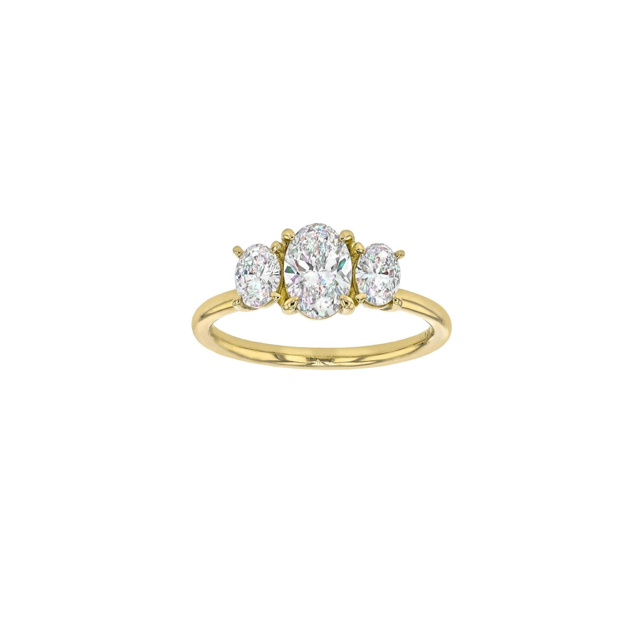 Mary-Anne Diamond Trilogy Ring-Rings-Eliise Maar Fine Jewellery Australia-AU: G ½ | Inside Diameter: 14.5mm-18K Yellow Gold-Eliise Maar Jewellery