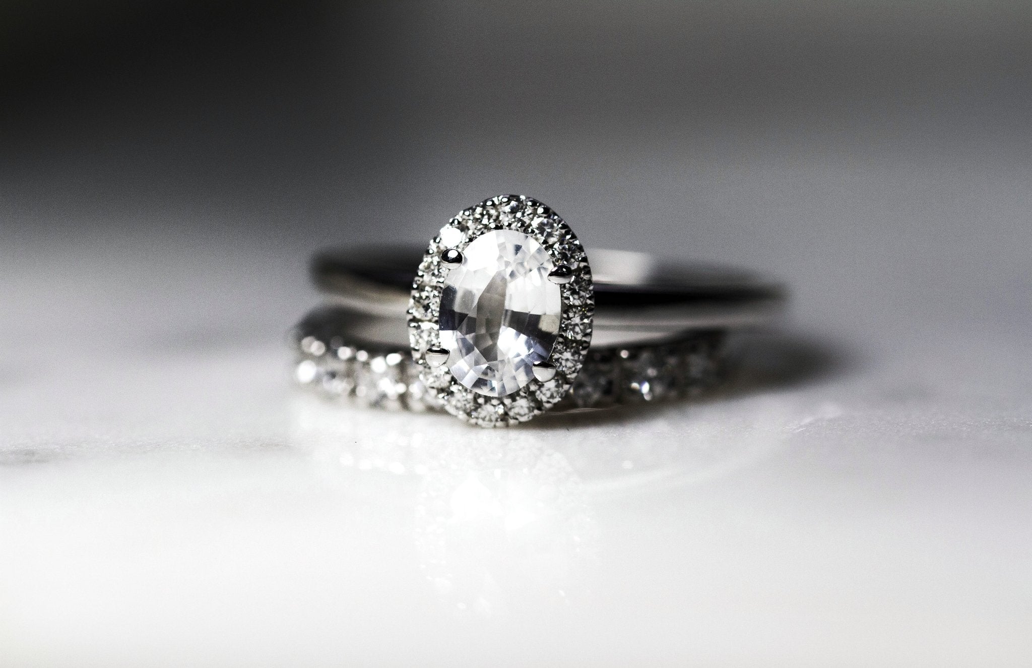 Mona Ring White Sapphire-Engagement Rings-Eliise Maar Fine Jewellery Australia-Eliise Maar Jewellery