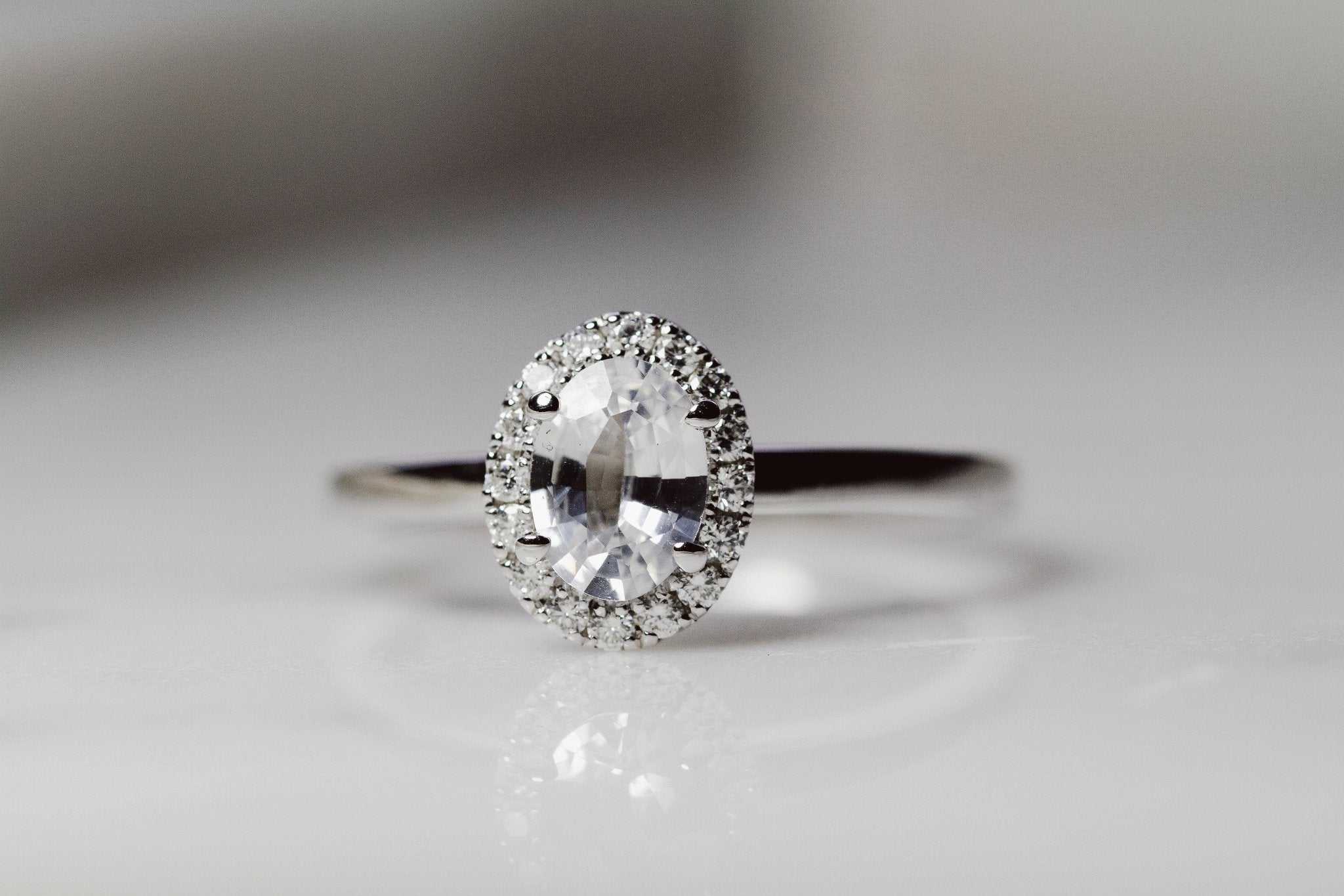 Mona Ring White Sapphire-Engagement Rings-Eliise Maar Fine Jewellery Australia-Eliise Maar Jewellery