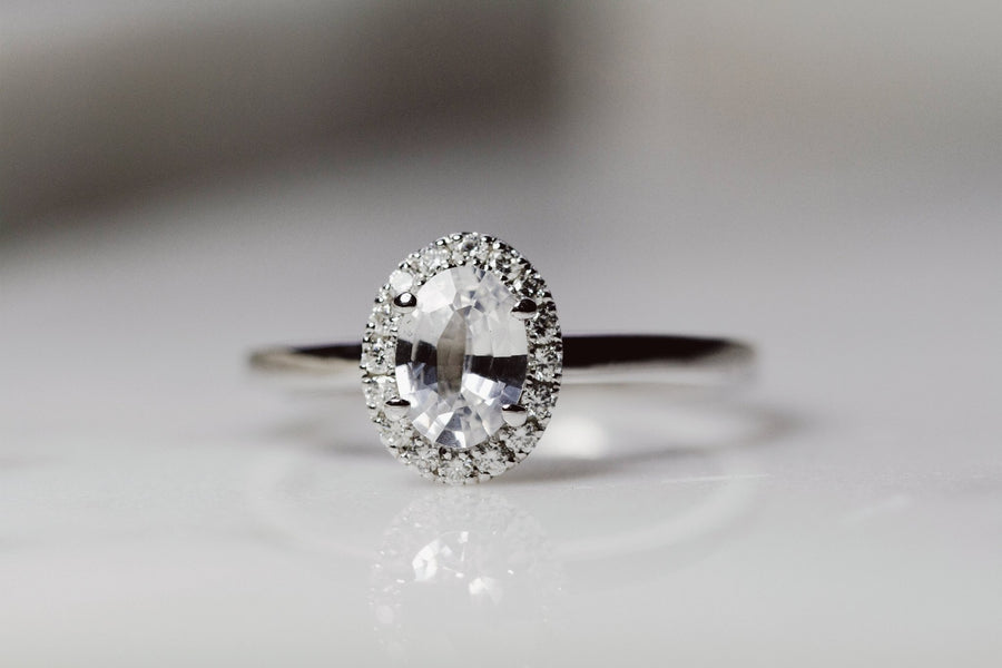 Mona Ring White Sapphire - Eliise Maar Jewellery