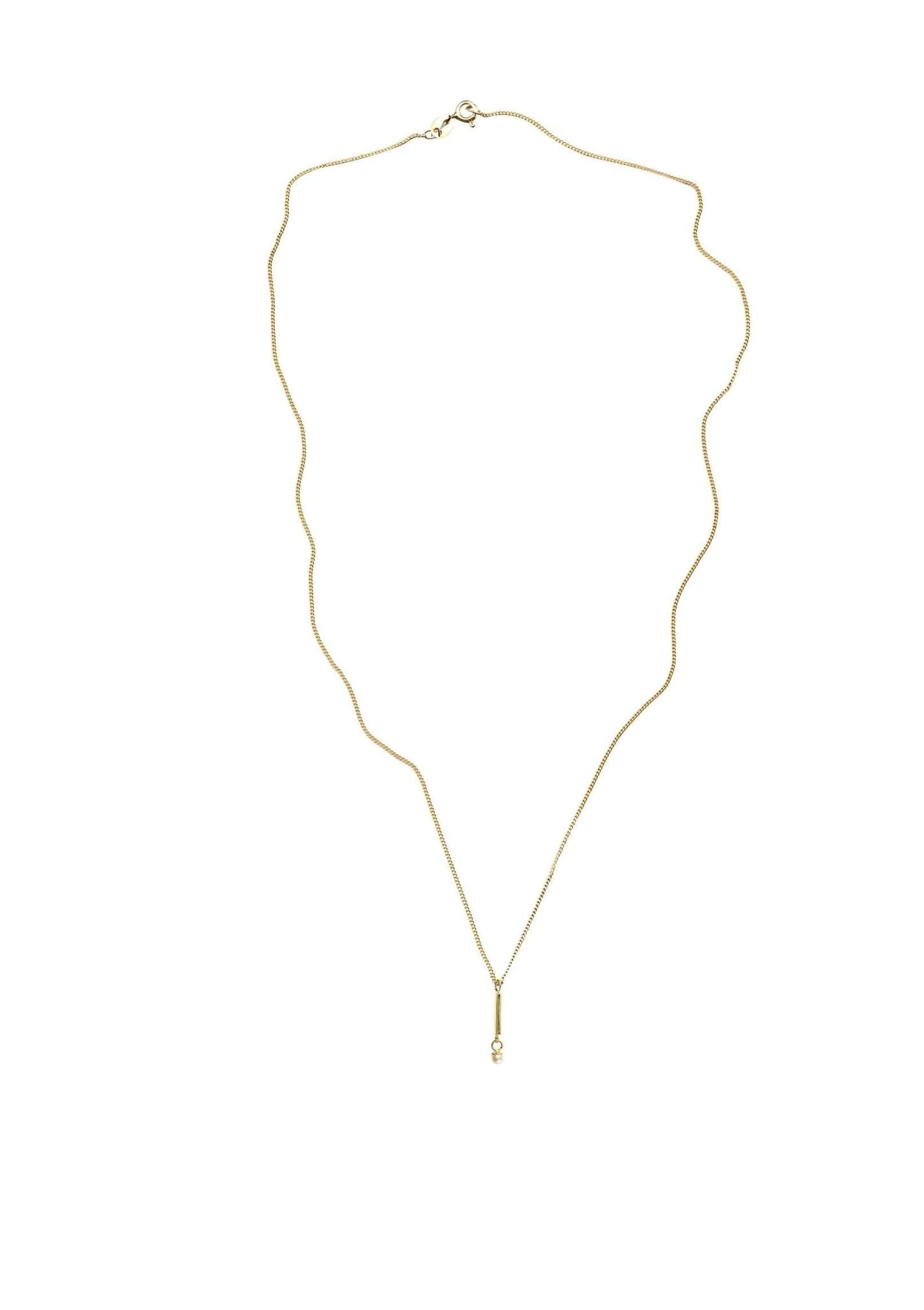 Pearl Bar Drop Necklace-Necklaces-Eliise Maar Fine Jewellery Australia-Eliise Maar Jewellery