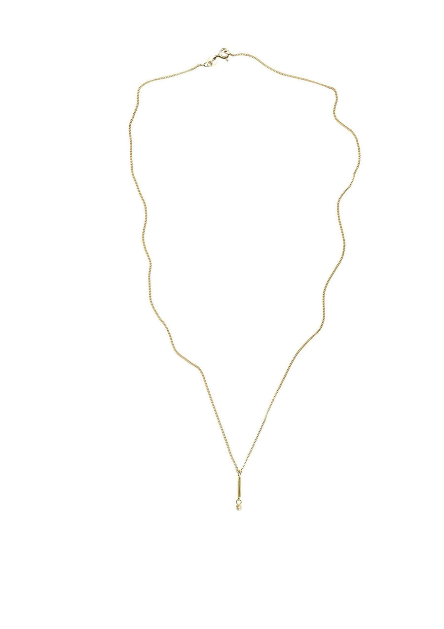 Pearl Bar Drop Necklace - Eliise Maar Jewellery