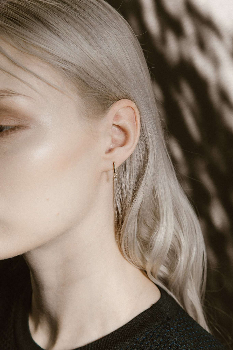 Pearl Gold Bar Earrings - Eliise Maar Jewellery