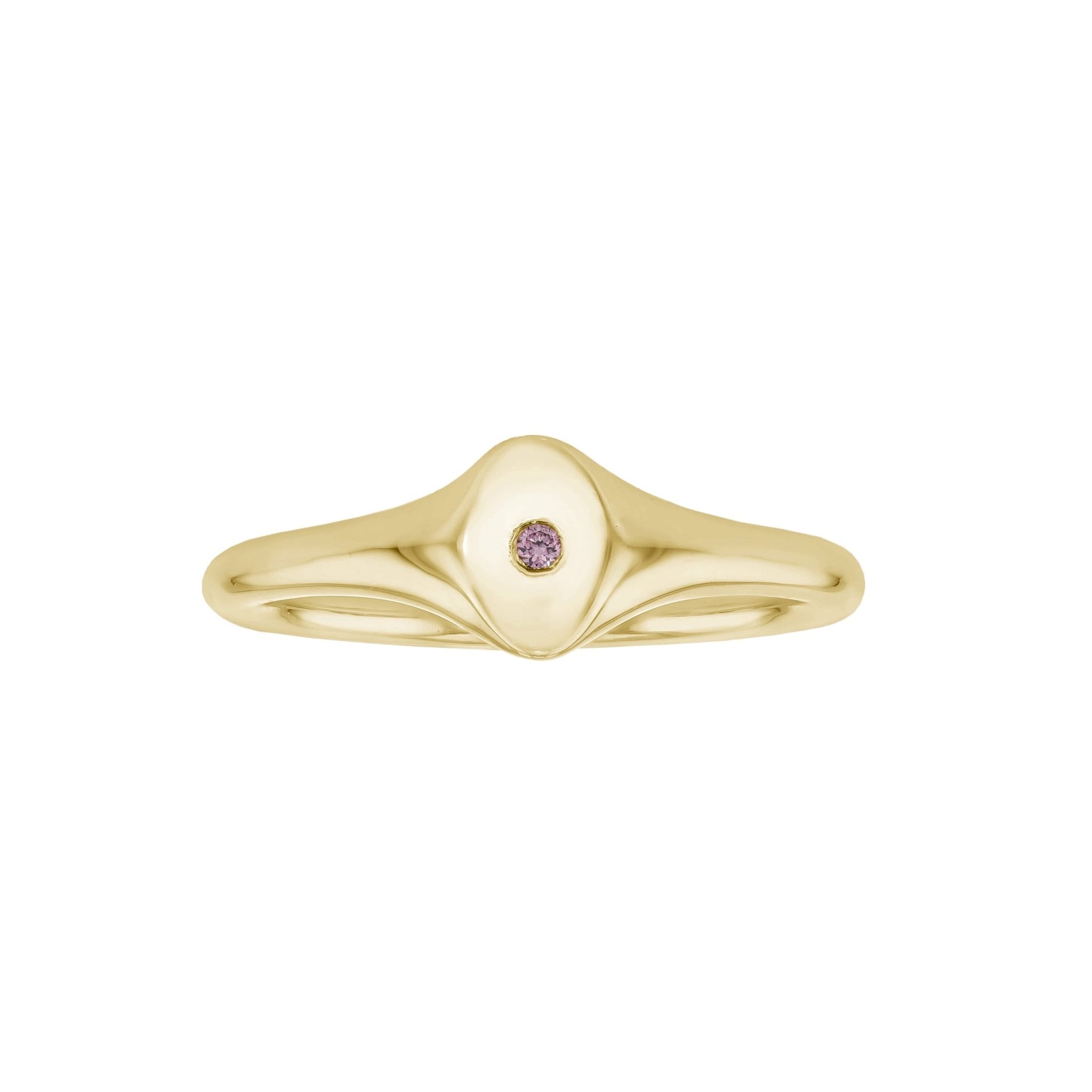 Pink Argyle Diamond Signet Ring-Rings-Eliise Maar Fine Jewellery Australia-Eliise Maar Jewellery