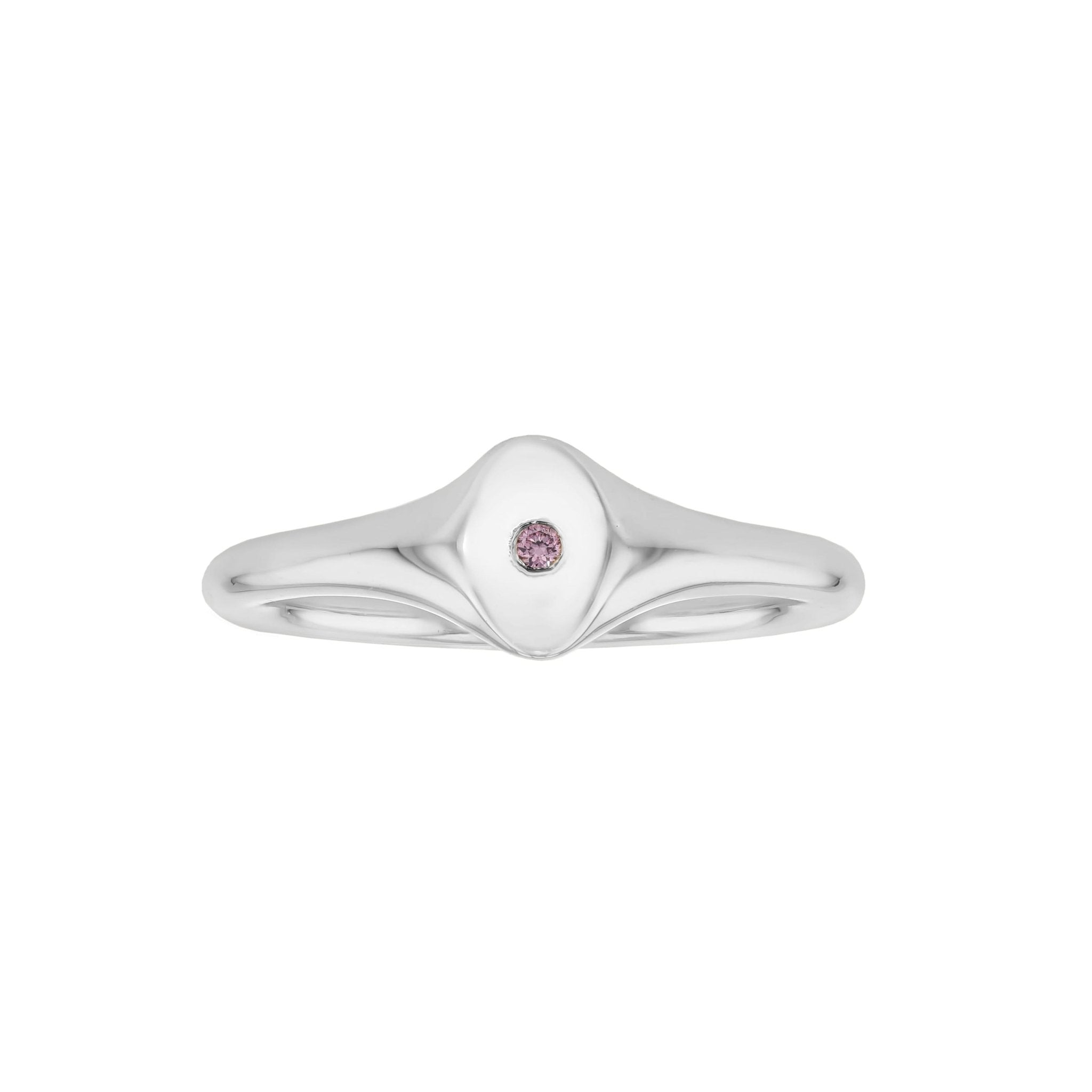 Pink Argyle Diamond Signet Ring-Rings-Eliise Maar Fine Jewellery Australia-Eliise Maar Jewellery