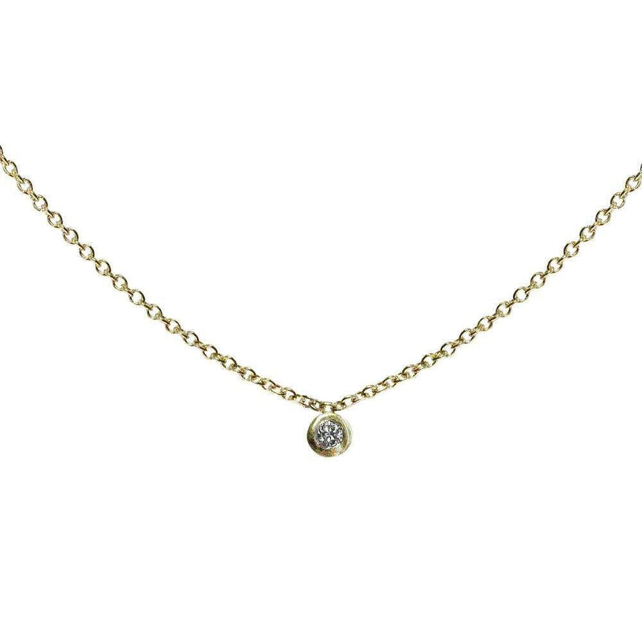 Single Diamond Necklace Gold - Eliise Maar Jewellery