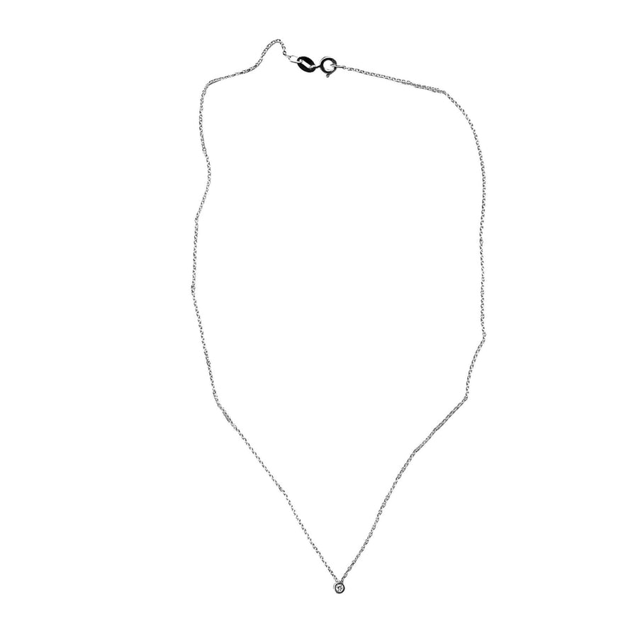 Single Diamond Necklace White - Eliise Maar Jewellery