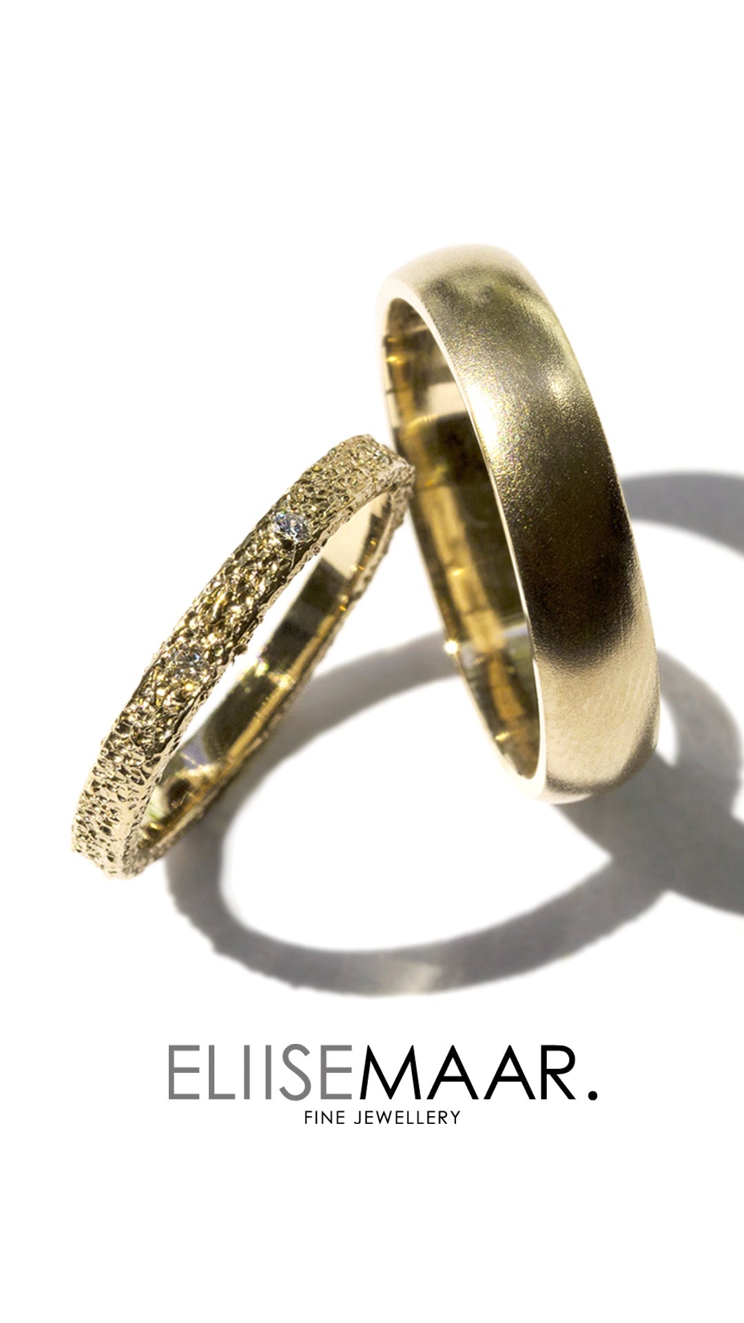 Thin Frost Yellow Gold Wedding Band-Rings-Eliise Maar Fine Jewellery Australia-Eliise Maar Jewellery